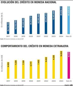 Dinámica del crédito impulsada por consumo y demanda en guaraníes - Economía - ABC Color