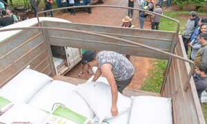 Entregan de bolsas de abono a productores de Mallorquín