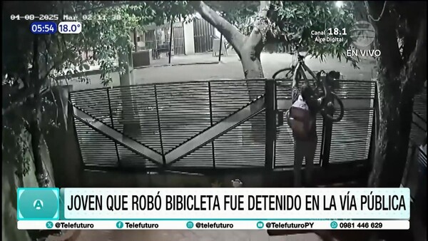 Joven es aprehendido tras robar una bicicleta en Ñemby