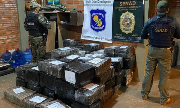 Incautan droga valuada en 200 mil dólares