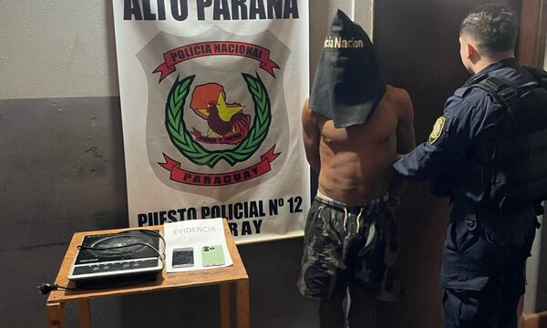 Detienen a un delincuente cuando ofrecía en venta lo que robó de una vivienda en Km 11 – Diario TNPRESS