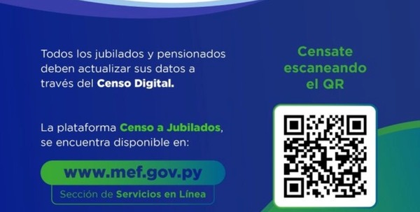 MEF pone a disposición lista de censados para que los jubilados y pensionados puedan verificar su registro