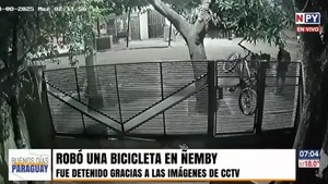 Detienen a delincuente en Ñemby tras robar bicicleta y ser identificado por cámaras de seguridad