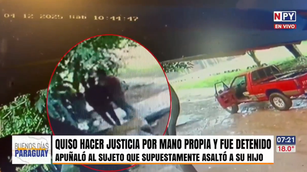 Quiso hacer justicia por mano propia, apuñaló al presunto ladrón que asaltó a su hijastro y quedó detenido