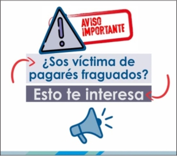 Defensoría del Pueblo habilita formulario para víctimas de los pagarés fraguados.