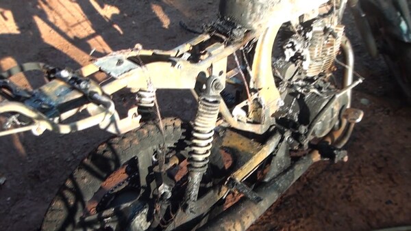 Hombre Aprehendido en Cambyreta por Incendio de Motocicleta