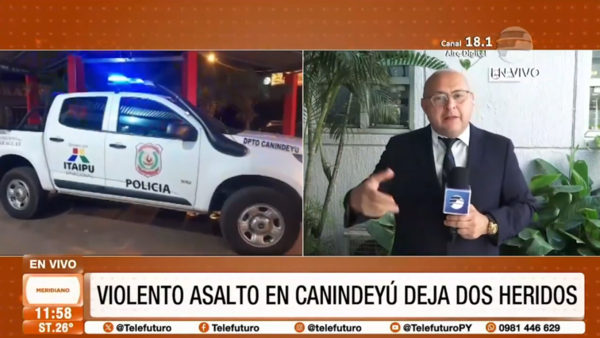Violento asalto en Canindeyú deja dos heridos