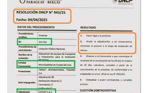 DNCP anula licitación que Prieto acomodó para la misma empresa que le vendió los buses eléctricos