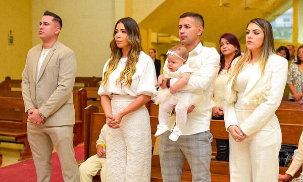 Male González le eligió a su hermano Derlis para ser paíno de su hija Pauli