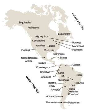 Día del Indígena Americano                          Mapa de los grupos indígenas que habitaron el continente  - Historia y Geografía Tercer Ciclo - ABC Color