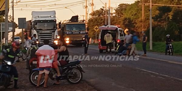 CHOQUE DE MOTOCICLETAS DEJÓ UN HERIDO EN TRINIDAD