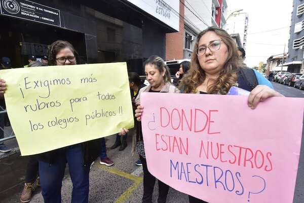 MEC: directores reportan falta de docentes en 500 colegios y critican nula previsión - Nacionales - ABC Color