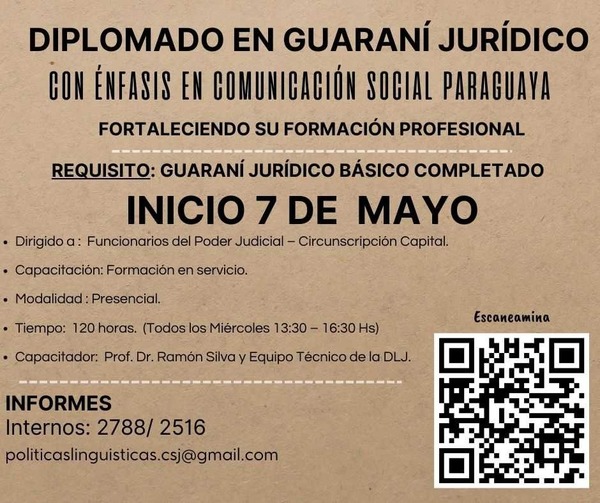 Realizarán Diplomado en Guaraní Jurídico con énfasis en Comunicación Social Paraguaya