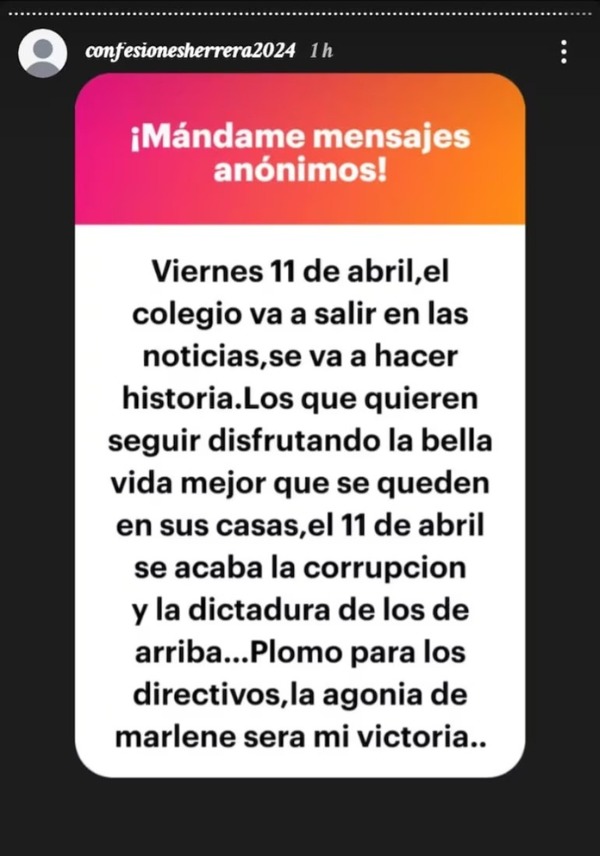 Identifican a estudiante como autora de amenaza de atentado en colegio capitalino - ADN Digital