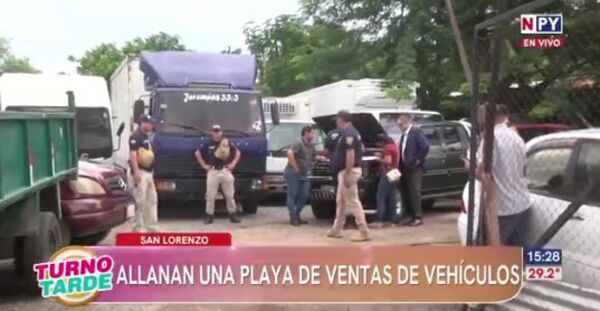 Allanan playa de autos en Sanlo y encuentran rodados con chasis adulterado