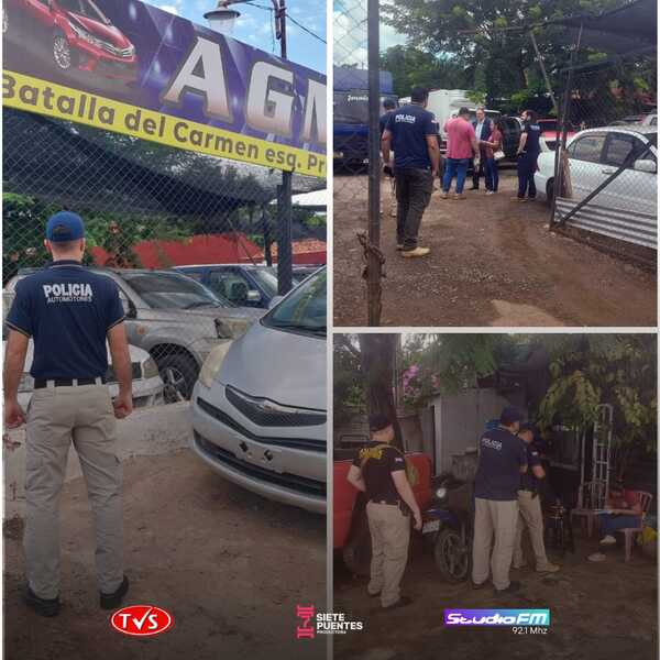 Allanamiento en San Lorenzo: Incautan Vehículos con Chasis Adulterados en Playa de Autos - TVS