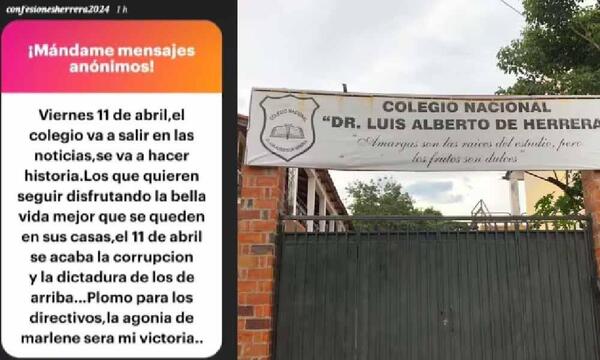 Identifican a alumna como autora de amenaza en colegio asunceno: ya fue imputada – Prensa 5