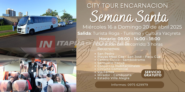 YA COMENZARON LOS RECORRIDOS DE CITY TOUR EN ENCARNACIÓN