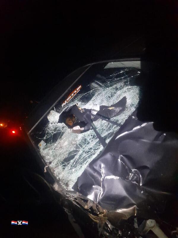 Otro accidente de tránsito que involucró a un animal vacuno y provocó la colisión entre 2 vehículos en Coronel Bogado