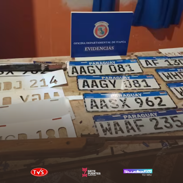 Incautación de chapas falsificadas en una operación policial - TVS