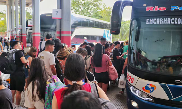 Casi 300.000 pasajeros ya partieron para el interior desde la Estación de buses de Asunción - OviedoPress