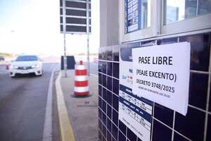 Exoneración de peaje rige de vuelta el domingo y no incluye puestos de ruta PY02
