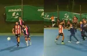 [VIDEO] ¡Aijue! Se metió una señora a la cancha para encarar al pelotero que “acarició” a su “nene”