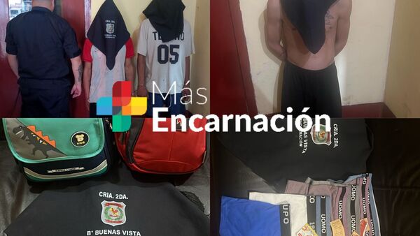 Tres personas aprehendidas tras hurto en local en el Circuito Comercial