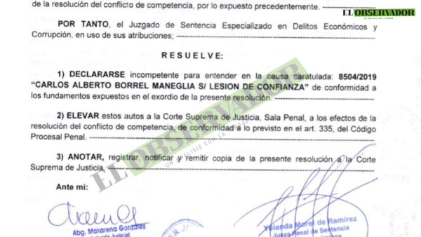 Juicio a exgerente de laboratorio por lesión de confianza queda en suspenso por conflicto de competencia