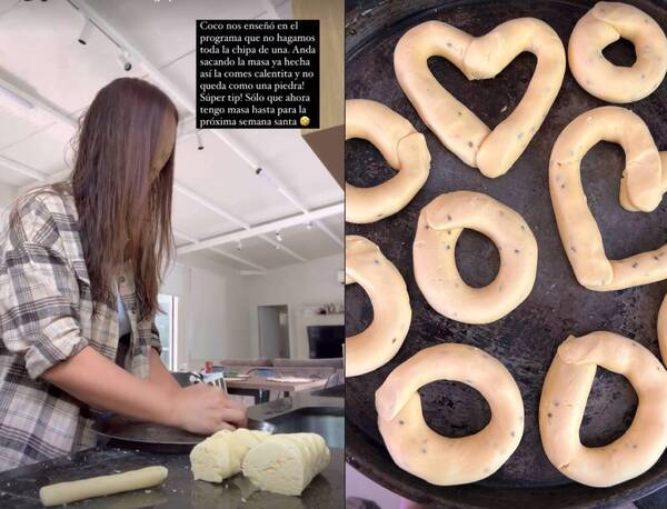 Muy “romanticona”, “Yoli” hizo chipa para comer hasta en la Semana Santa del año que viene