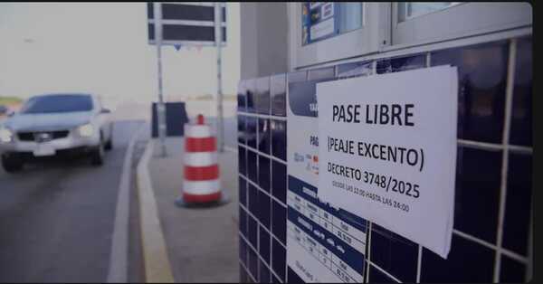 Durante este domingo rige la tarifa cero en los 16 puestos de peajes del MOPC - Unicanal