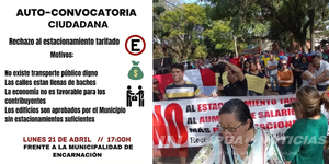HOY SERÁ LA PROTESTA CONTRA EL ESTACIONAMIENTO TARIFADO