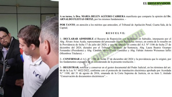 Cámara ratifica que el juicio a Héctor Grau se ralizará en junio