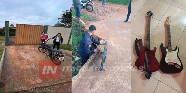 POLICÍA RECUPERÓ OBJETOS HURTADOS DE UNA VIVIENDA EN ENCARNACIÓN