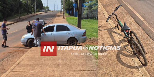 MENOR RESULTÓ HERIDO TRAS SER EMBESTIDO POR UN AUTOMÓVIL