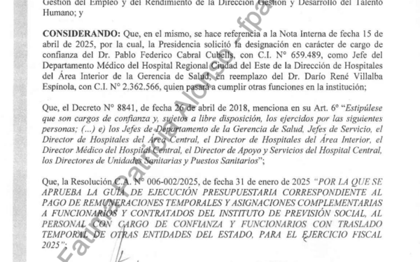 Por presión política, cambian a jefe médico de IPS de CDE