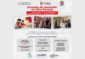 Realizarán jornada de atención integral para adultos mayores en la Gobernación de Alto Paraná | DIARIO PRIMERA PLANA