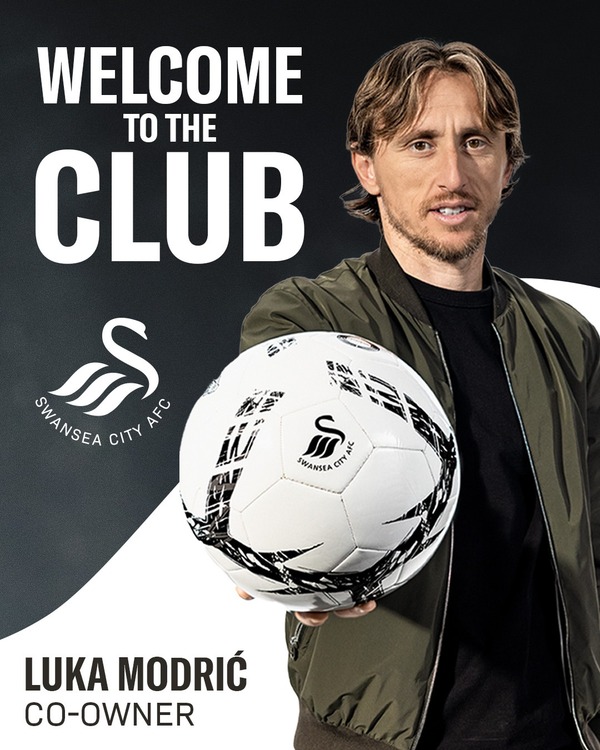 Luka Modric se convirtió en co-propietario del Swansea City - 1000 Noticias