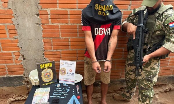 SENAD desmantela punto de venta de drogas en Caacupé