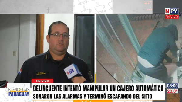Alarmas de cajero automático frustran robo millonario en inmediaciones del Ineram