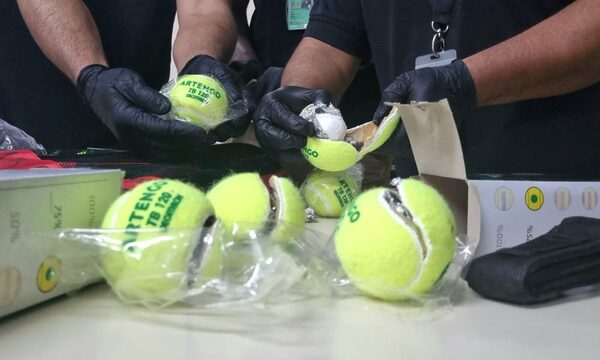 Hallan cocaína oculta en pelotas de tenis, salieron de CDE y tenían como destino Australia