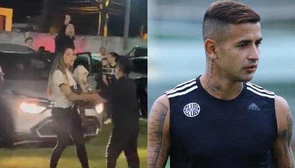 Male González enfrentó a un grupo de hinchas de Olimpia