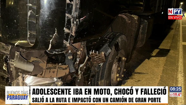 Adolescente muere atropellada por un camión tras salir repentinamente a la ruta en Arroyito