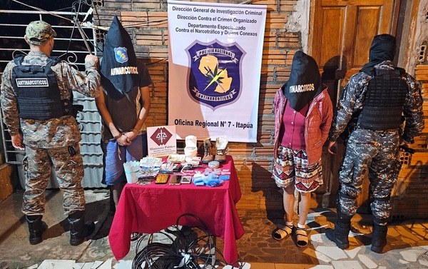Allanan punto de sup. venta de drogas y detienen a dos personas en barrio San Pedro