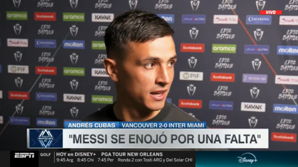 Andrés Cubas habla de su cruce con Messi