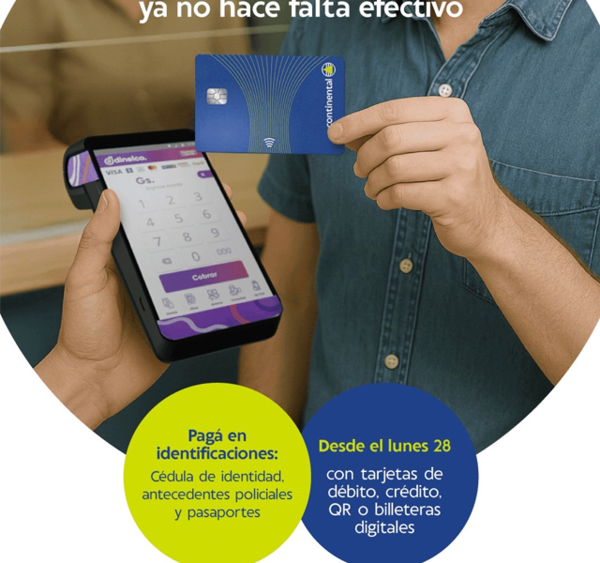 Identificaciones digitaliza sus pagos. Continental celebra este avance para el país e impulsa la inclusión financiera a través de ContiMóvil