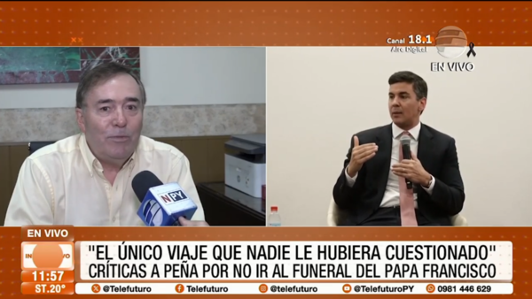 Duras críticas a Santiago Peña por no ir al funeral del Papa Francisco