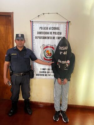 Detienen a hombre con orden de captura en Encarnación y recuperan objetos robados