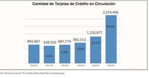 La Nación / Tarjetas de Crédito en Bancos y Financieras - Marzo 2025