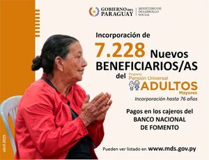 Programa de Adultos Mayores: incluyen a más de 7.000 nuevos beneficiarios - 1000 Noticias